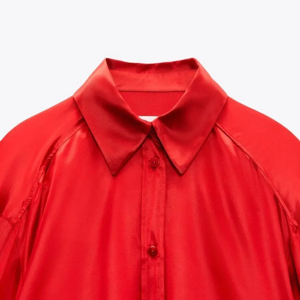 ZARA PURE SILK MODEST BLOUSE - NWT - Picture 3 of 4